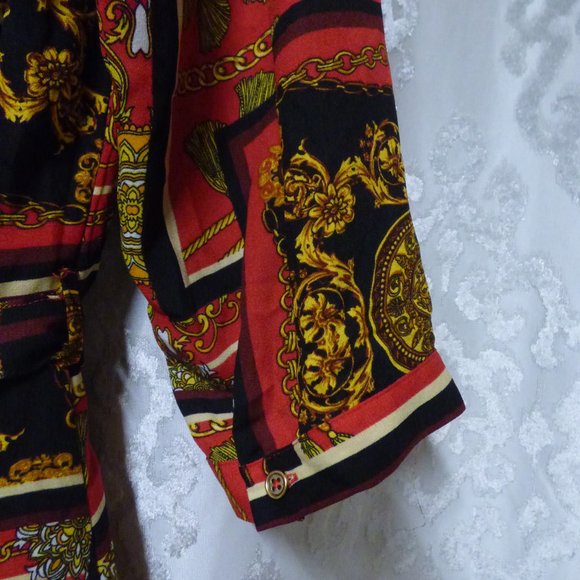 $49.00 Be Bop Trendy Plus Size Chain-Print Shirtdress, Size 2X, Scarlet/Black - Picture 12 of 13